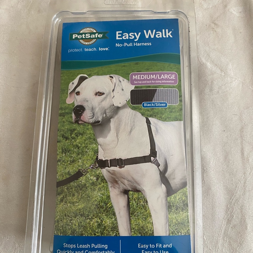 PetSafe Black and Silver Dog Harness for Easy Walks NEW